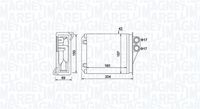 MAGNETI MARELLI BR481 - Artículo complementario / información complementaria 2: sin conducto<br>Longitud de red [mm]: 160<br>Ancho de red [mm]: 152<br>Profundidad de red [mm]: 42<br>Material depósitos de agua (radiador): Plástico<br>Material aletas refrigeradoras: Aluminio<br>Tipo radiador: Aletas refrigeración unidas mecánicamente<br>