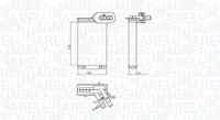 MAGNETI MARELLI BR494 - Longitud de red [mm]: 234<br>Ancho de red [mm]: 157<br>Profundidad de red [mm]: 33<br>Tipo radiador: Aletas refrigeración unidas mecánicamente<br>