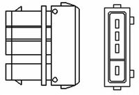 MAGNETI MARELLI OSM069 - año construcción hasta: 07/1990<br>Sistema de escape: delante del catalizador<br>Peso [kg]: 0,136<br>Longitud de cable [mm]: 1130<br>Número de enchufes de contacto: 3<br>Color de carcasa: negro<br>Forma del enchufe: rectangular<br>Sonda lambda: Sonda de regulación<br>peso neto [kg]: 0,112<br>