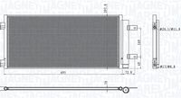 MAGNETI MARELLI 350203101600 - Condensador, aire acondicionado