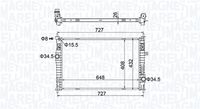 MAGNETI MARELLI BM2072 - Código de motor: AHW (DW10FC)<br>Clase de caja de cambios: Transmisión automática<br>Profundidad de red [mm]: 16<br>Ancho de red [mm]: 408<br>Longitud de red [mm]: 650<br>Tipo radiador: Aletas refrigeración soldadas<br>