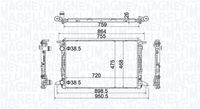 MAGNETI MARELLI BM2089 - Código de motor: DEUA<br>Equipamiento de vehículo: para vehículos con climatizador<br>Clase de caja de cambios: Caja de cambios manual<br>Longitud de red [mm]: 720<br>Profundidad de red [mm]: 16<br>Ancho de red [mm]: 478<br>Tipo radiador: Aletas refrigeración soldadas<br>