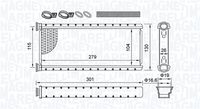 MAGNETI MARELLI BR514 - Artículo complementario / información complementaria 2: sin conducto<br>Longitud de red [mm]: 104<br>Ancho de red [mm]: 279<br>Profundidad de red [mm]: 26<br>Material depósitos de agua (radiador): Aluminio<br>Material aletas refrigeradoras: Aluminio<br>Tipo radiador: Aletas refrigeración soldadas<br>