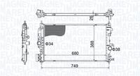 MAGNETI MARELLI BM2063 - Radiador, refrigeración del motor