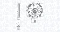 MAGNETI MARELLI MTC839AX - para número de OPR desde: 10822<br>para número de OPR hasta: 12438<br>Espesor [mm]: 130<br>Diámetro exterior [mm]: 450<br>Potencia nominal [W]: 130<br>Número de conexiones: 2<br>Número de alas/palas: 6<br>Peso [kg]: 2,69<br>