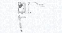 MAGNETI MARELLI BR508 - Artículo complementario / información complementaria 2: con conducto<br>Longitud de red [mm]: 195<br>Ancho de red [mm]: 145<br>Profundidad de red [mm]: 16<br>Material depósitos de agua (radiador): Aluminio<br>Material aletas refrigeradoras: Aluminio<br>Tipo radiador: Aletas refrigeración soldadas<br>