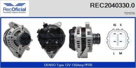  20403300 - REC ALTERNADOR TOYOTA