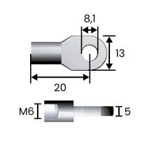 MONTCADA 11101010 - ANCLAJE OJO METAL D.8MM L22/L20 M6