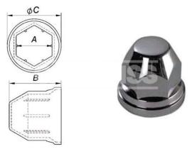 CARPRISS 6201512 - TAPON TORNILLO RUEDA ABS CROMADO 32