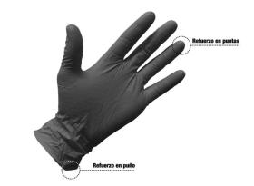 GUANTES GRASPER ESPAÑA 8970L - GUANTES DIAMANTADOS NEGRO L 50 UDS