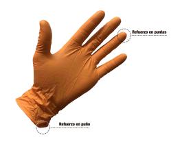 GUANTES GRASPER ESPAÑA 8960 - GUANTES DIAMANTADOS NARANJA 50 UND TALLAS: L,M,XL